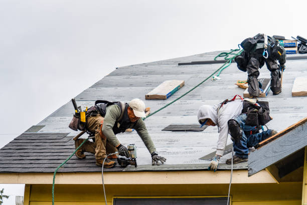 Professional Gutter Installation technician working in Millville, PA